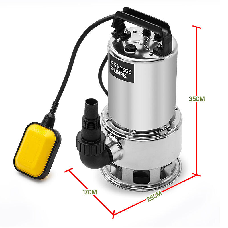 2000W Submersible Dirty Water Pump, 24,000 L/h, 12.5m Delivery Height