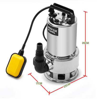 2000W Submersible Dirty Water Pump, 24,000 L/h, 12.5m Delivery Height