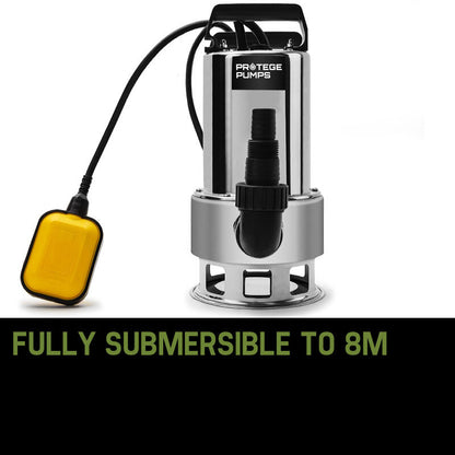 2000W Submersible Dirty Water Pump, 24,000 L/h, 12.5m Delivery Height
