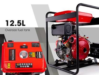 8HP Diesel Water Pump with 85m Lift and 2m Inlet/Outlet for High Pressure Use