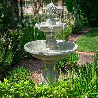 3-Tier Solar Water Fountain with 5m Panel Cable and 10L Capacity