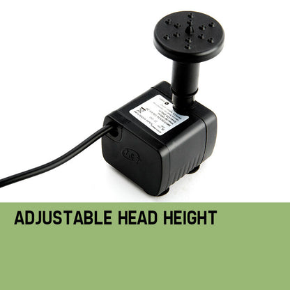 Solar Fountain Pump Kit with Adjustable Height and 5m Cable for Ponds