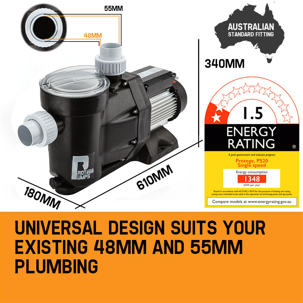 2.5HP Self-Priming Electric Pool Pump with 1500W Motor and Strainer Basket