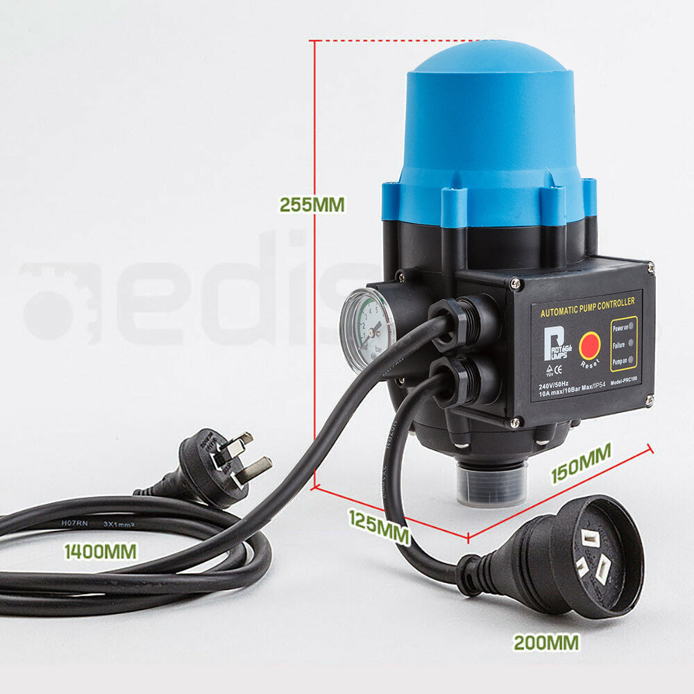 Automatic Water Pump Controller with Adjustable Pressure Switch, Plug & Play
