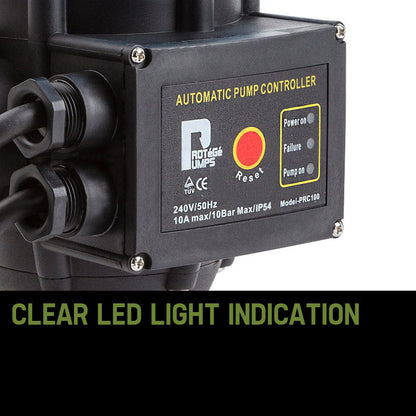 Automatic Water Pump Controller with Adjustable Pressure Switch, Plug & Play