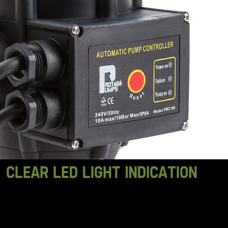 2400W Automatic Water Pump Pressure Controller with LED & Flow Control