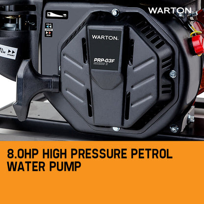 8.0HP Petrol High Pressure Water Pump, 140m Lift, 30,000 L/h Flow Rate