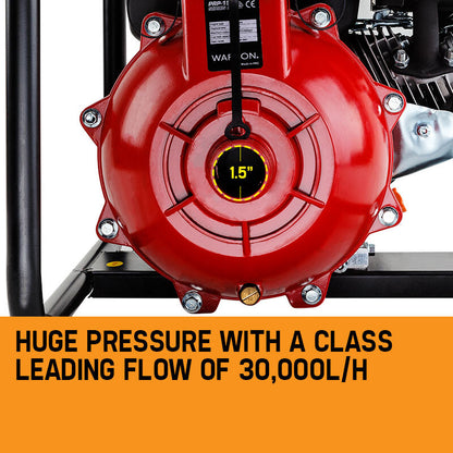 8.0HP Petrol High Pressure Water Pump, 140m Lift, 30,000 L/h Flow Rate