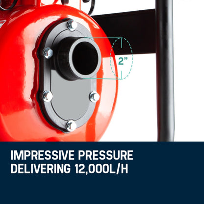 Petrol High Pressure Water Pump, 8HP, 160m Head, 4 Outlets for Fire Fighting