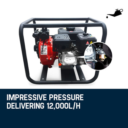 Petrol High Pressure Water Pump, 8HP, 160m Head, 4 Outlets for Fire Fighting