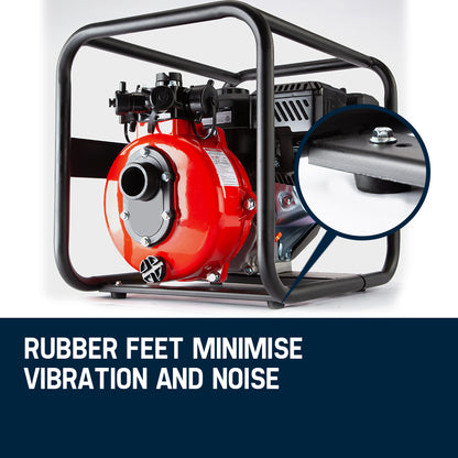 Petrol High Pressure Water Pump, 8HP, 160m Head, 4 Outlets for Fire Fighting