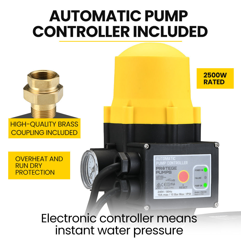 Ultra Series 2350W Water Jet Pump with Auto Digital Control, 80m Head, 7,200L/Hr