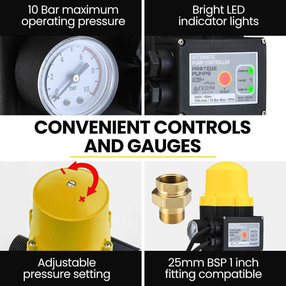 Ultra Series 2350W Water Jet Pump with Auto Digital Control, 80m Head, 7,200L/Hr