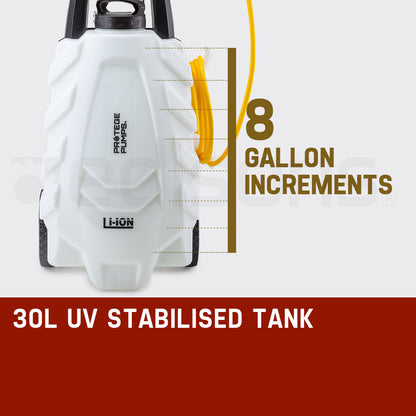 30L Garden Trolley Sprayer with 3m Hose and 18V Battery, 10kg, 0.2m Wheels