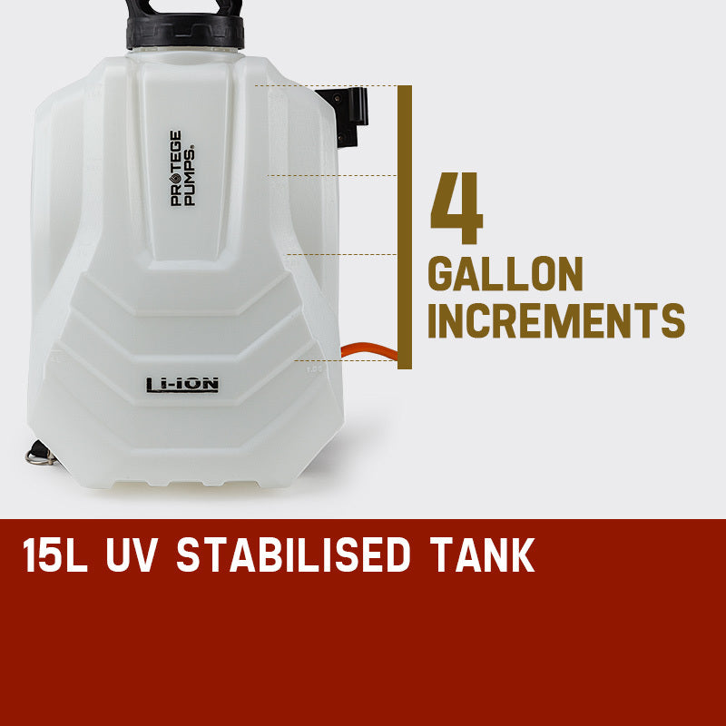 15L Multifunction Backpack Sprayer with 1.25m Hose and 18V Battery