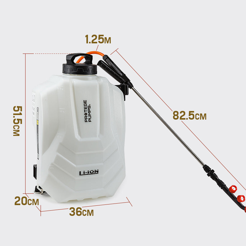 15L Multifunction Backpack Sprayer with 1.25m Hose and 18V Battery