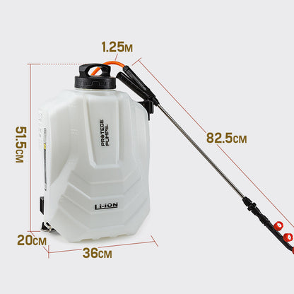 15L Multifunction Backpack Sprayer with 1.25m Hose and 18V Battery