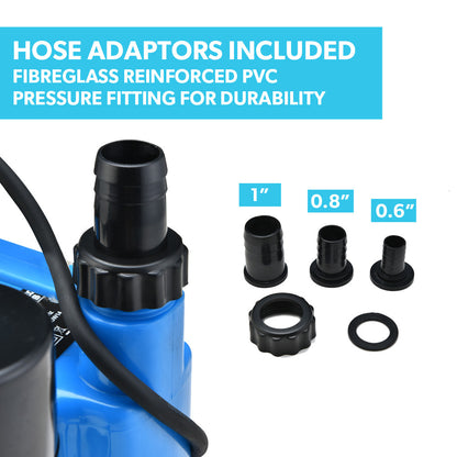 Compact Submersible Grey Water Pump with Vertical Float, 3m Depth Capacity