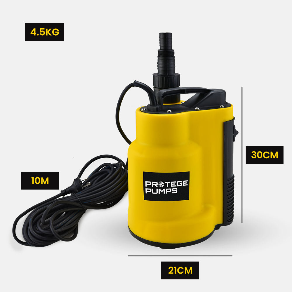 Compact Submersible Sump Pump with Float Switch, 7m Head, 7000 L/H Output