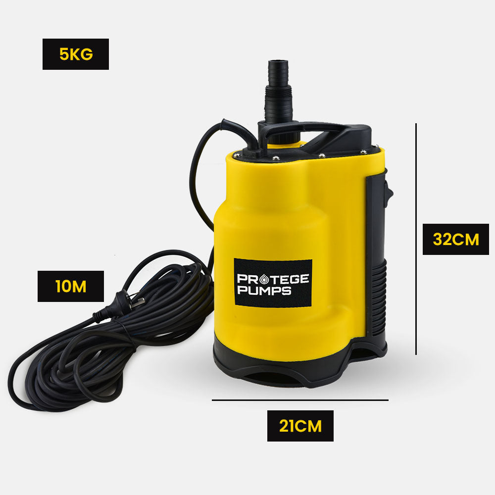 Compact Submersible Sump Pump, 750W, 13,000 L/H, 8.5m Head, Float Switch