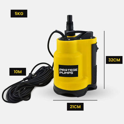 Compact Submersible Sump Pump, 750W, 13,000 L/H, 8.5m Head, Float Switch
