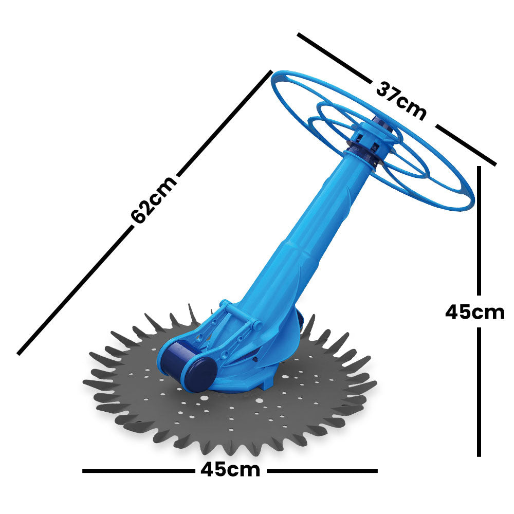 Automatic Pool Cleaner with 10m Hose for Floor & Walls - Quiet & Efficient