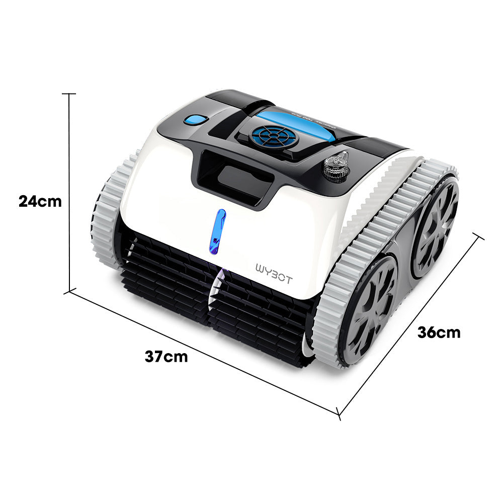 Cordless Robotic Pool Cleaner with Wall Climbing & Intelligent Path Planning