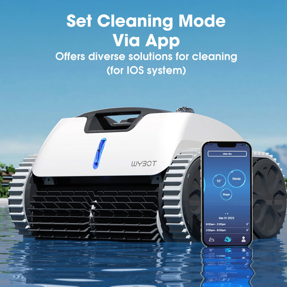 Cordless Robotic Pool Cleaner with Wall Climbing & Intelligent Path Planning