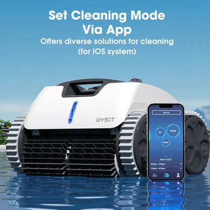 Cordless Robotic Pool Cleaner with Wall Climbing & Intelligent Path Planning