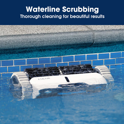 Cordless Robotic Pool Cleaner with Wall Climbing & Intelligent Path Planning