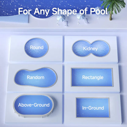 C1 Cordless Robotic Pool Cleaner, with APP Control, Auto Vacuum Robot, Wall & Waterline Cleaning, Above Ground Inground up to 150sqm