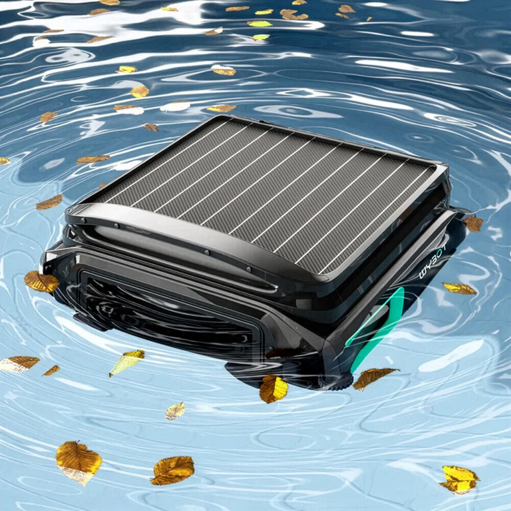 F1 Solar Robotic Pool Skimmer, Large 7L Basket, APP Control and Customisable Route, Automatic Cleaner of Leaves and Fine Debris