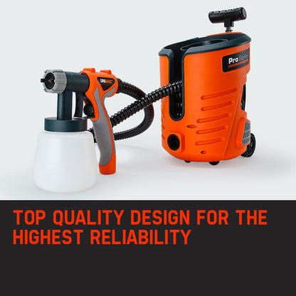740W Electric Paint Sprayer with 3m Hose and Trolley Handle for DIY Projects