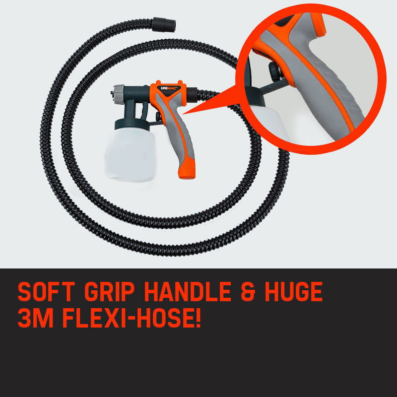 740W Electric Paint Sprayer with 3m Hose and Trolley Handle for DIY Projects