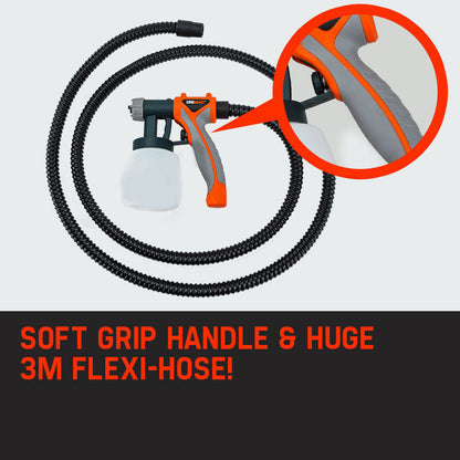 740W Electric Paint Sprayer with 3m Hose and Trolley Handle for DIY Projects