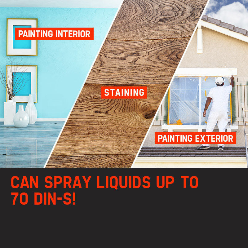 740W Electric Paint Sprayer with 3m Hose and Trolley Handle for DIY Projects