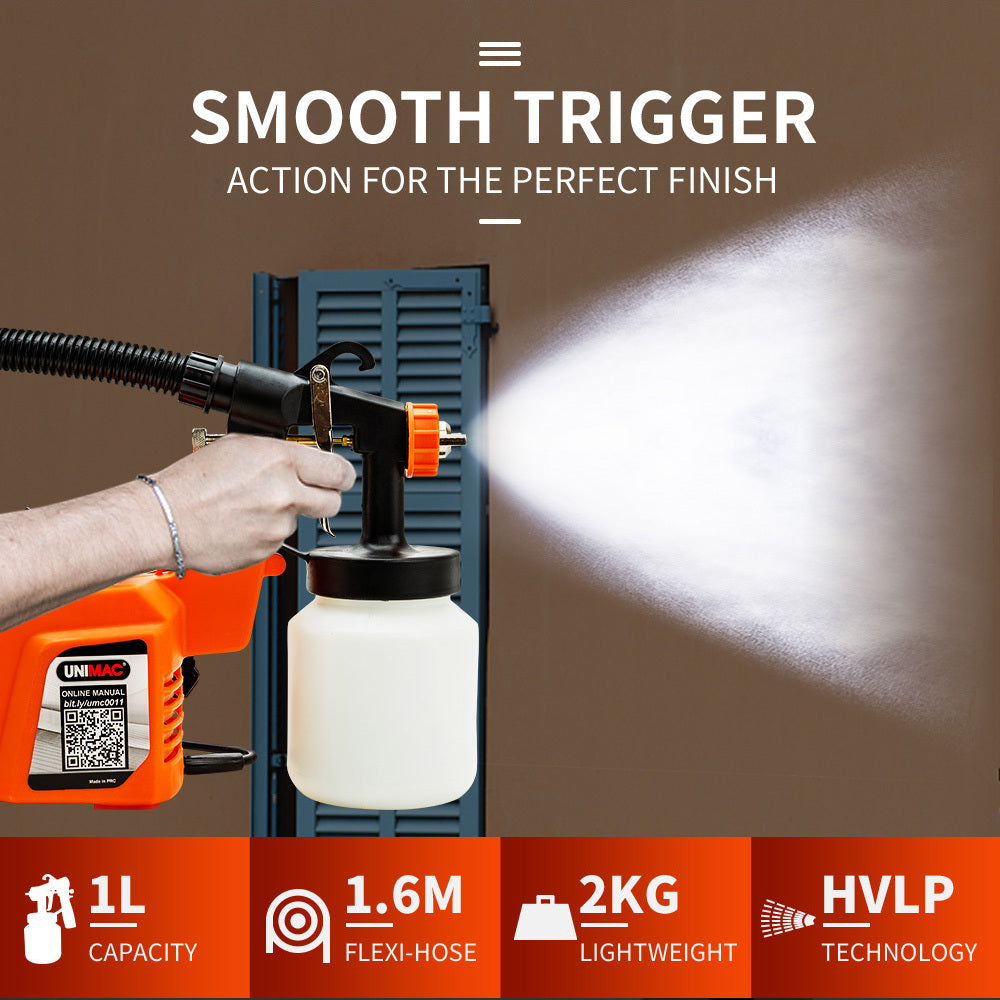 3-Way Nozzle Electric Paint Sprayer Gun HVLP Station with 1.6m Hose, 450W