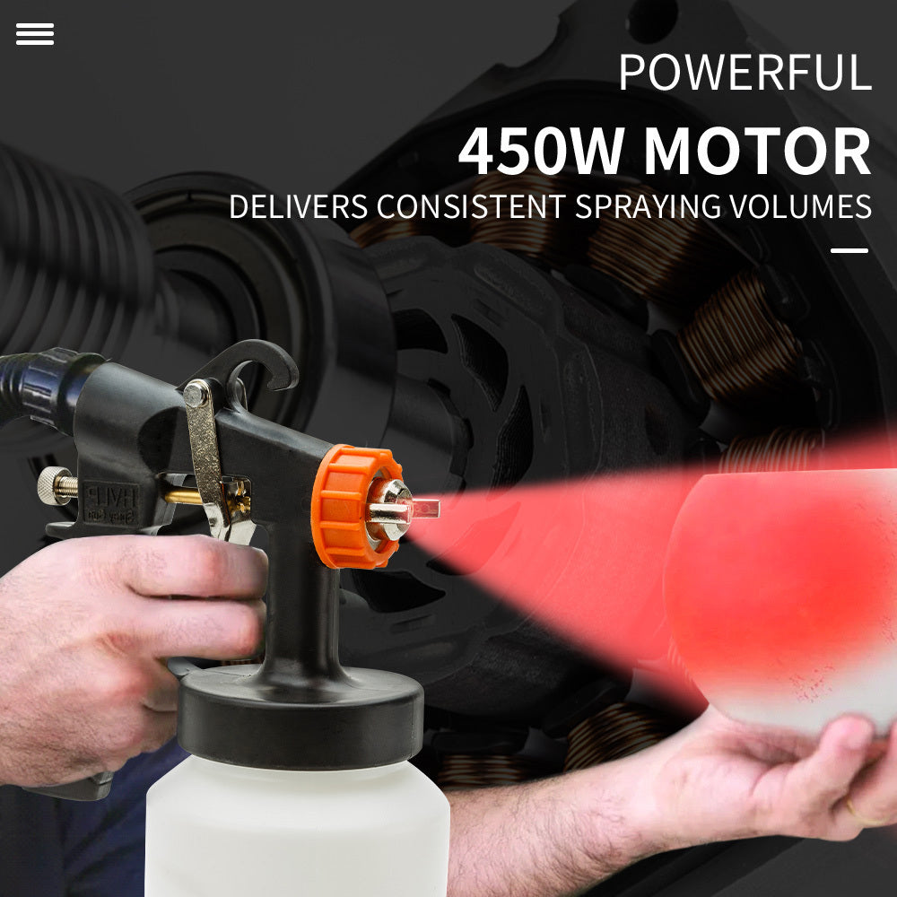 3-Way Nozzle Electric Paint Sprayer Gun HVLP Station with 1.6m Hose, 450W