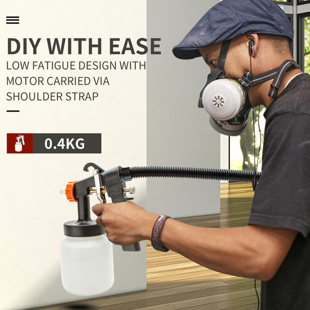 3-Way Nozzle Electric Paint Sprayer Gun HVLP Station with 1.6m Hose, 450W