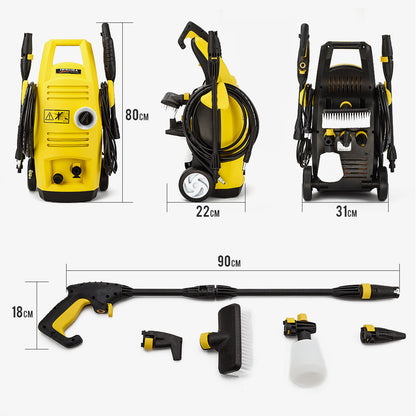 2100PSI Electric Pressure Washer with 5m Hose and Bonus Attachments