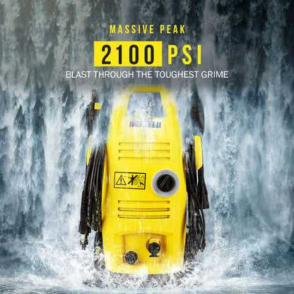 2100PSI Electric Pressure Washer with 5m Hose and Bonus Attachments