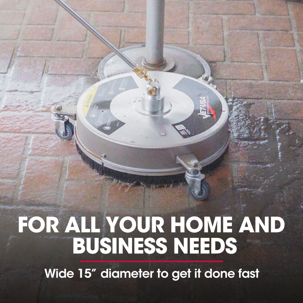 Stainless Steel 0.38m Pressure Washer Surface Cleaner for Driveways & Patios