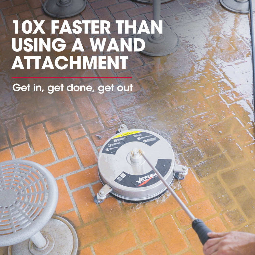 Stainless Steel 0.38m Pressure Washer Surface Cleaner for Driveways & Patios