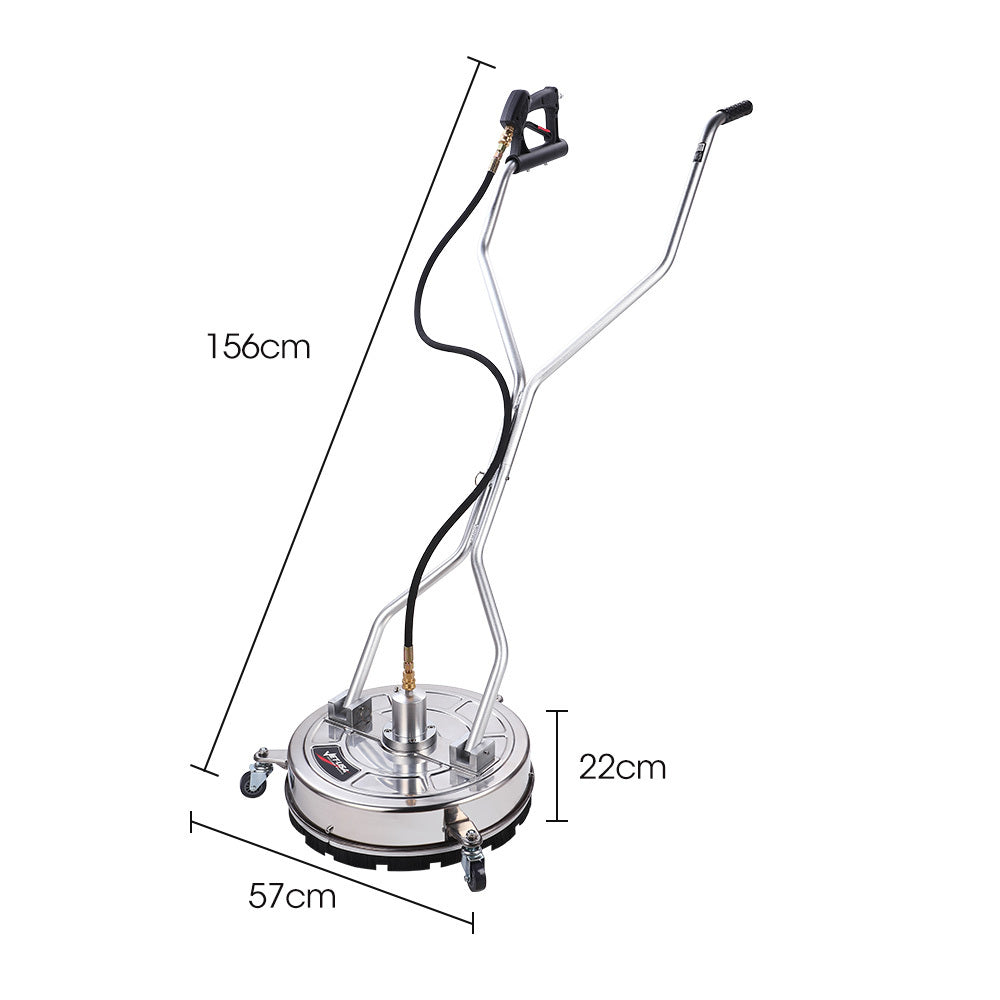 Stainless Steel Pressure Washer Surface Cleaner, 46cm, 3/8" Fitting, 4000 PSI
