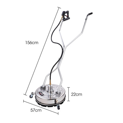 Stainless Steel Pressure Washer Surface Cleaner, 46cm, 3/8" Fitting, 4000 PSI