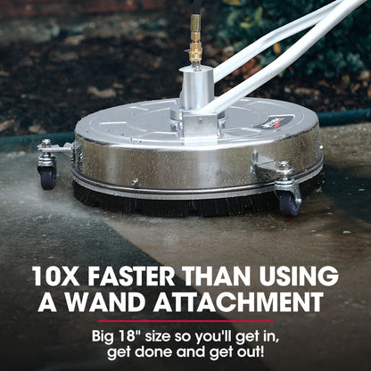 Stainless Steel Pressure Washer Surface Cleaner, 46cm, 3/8" Fitting, 4000 PSI