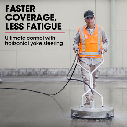 24m Stainless Steel Pressure Washer Surface Cleaner with Yoke Handlebar