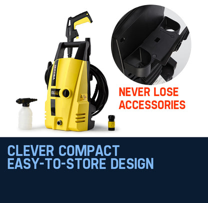 1800PSI Electric Pressure Washer with 8m Hose and Detergent Bottle