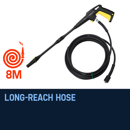 1800PSI Electric Pressure Washer with 8m Hose and Detergent Bottle