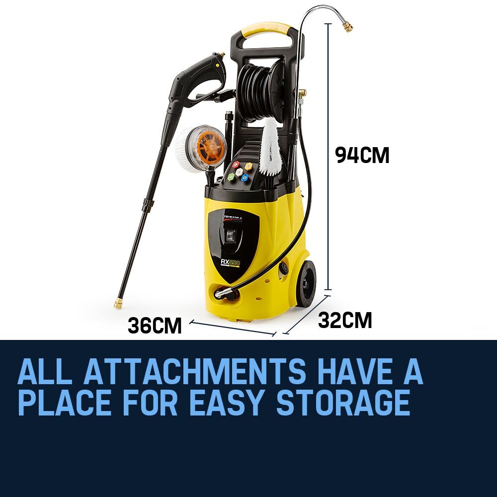 Electric High Pressure Washer, 3500 PSI, 30m Reach, 12.7m Hose, Turbo Wand